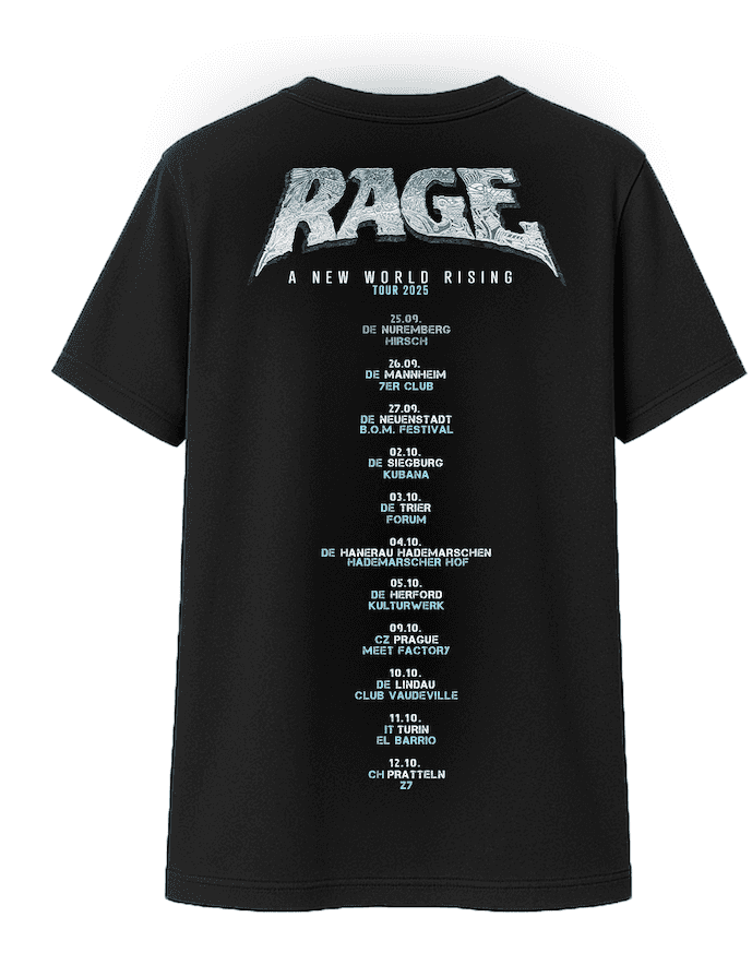 Rage T-Shirt "A New World Rising" Tour Shirt