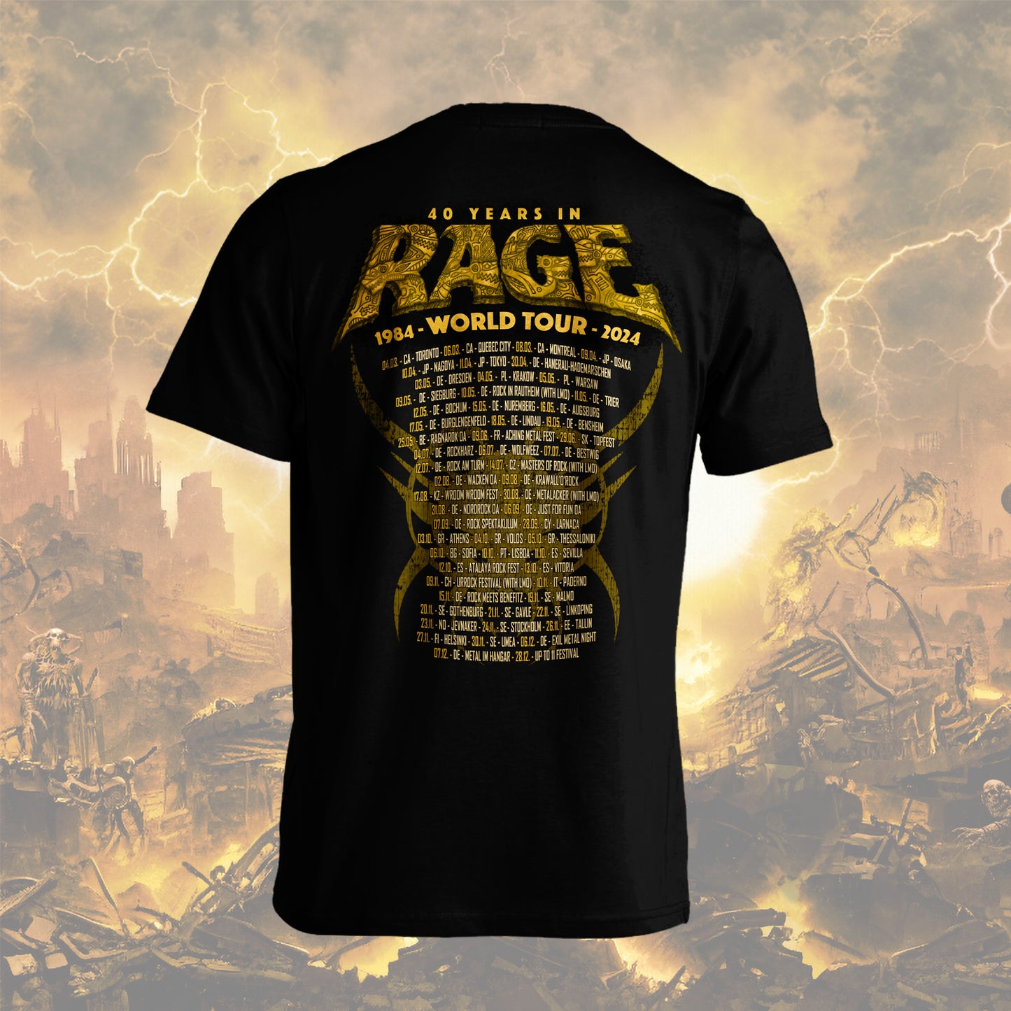 Rage T-Shirt "40 Years In Rage World Tour"